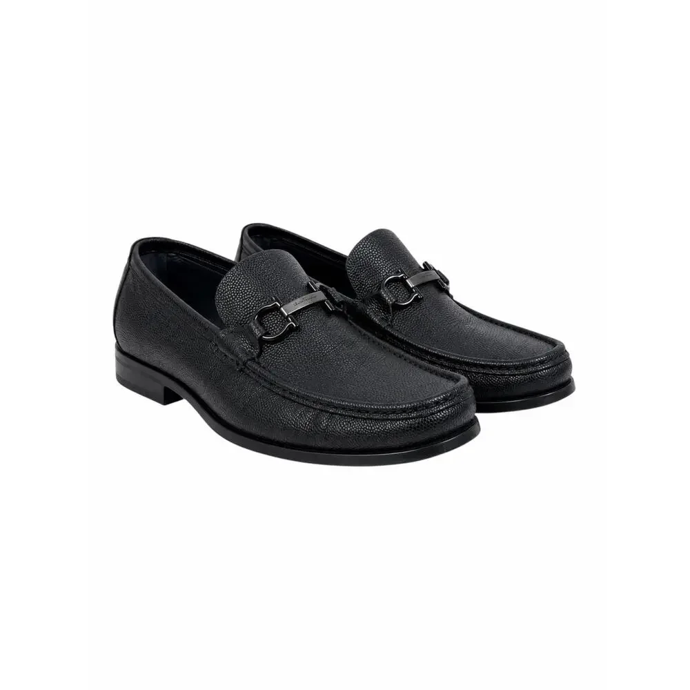 Salvatore Ferragamo Grandioso Gancini Bit Leather Loafer Black Size 10D/ 11